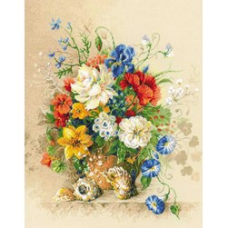 kit Point de croix RIOLIS Bouquet d'été flamand