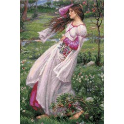 kit Point de croix RIOLIS Le vent fleuri de J W Waterhouse