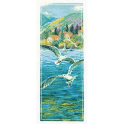 kit Point de croix RIOLIS L'envol du duo de mouettes