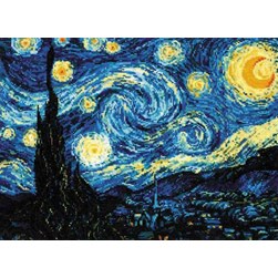 kit Point de croix RIOLIS Starry Night d'après Van Gogh
