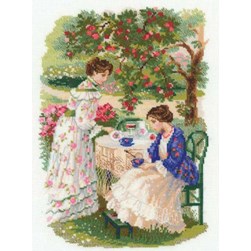 kit Point de croix RIOLIS Le thé sous le pommier