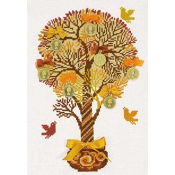 kit Point de croix RIOLIS L'arbre de l'argent en automne