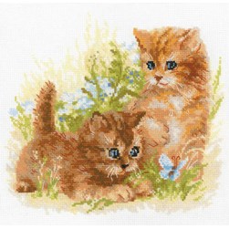 kit Point de croix RIOLIS Le jeu des chatons