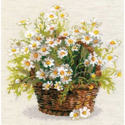 kit Point de croix RIOLIS Un panier de paquerettes