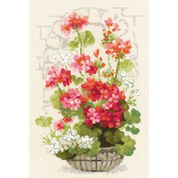 kit Point de croix RIOLIS Géraniums