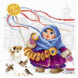 kit Point de croix RIOLIS La vendeuse de pain