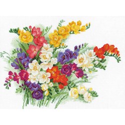 kit Point de croix RIOLIS Freesia