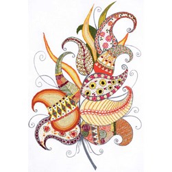 Kit broderie Traditionnelle RIOLIS Plumes Magiques