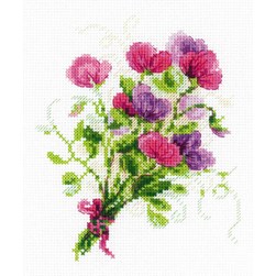 kit Point de croix RIOLIS Bouquet aux pois sucrés