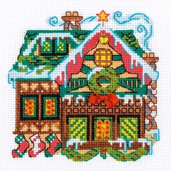 kit Point de croix RIOLIS Joyeuse maison d'hiver