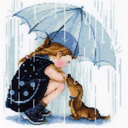 kit Point de croix RIOLIS Sous mon parapluie