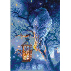 kit Point de croix RIOLIS Oiseau mystique de la lanterne