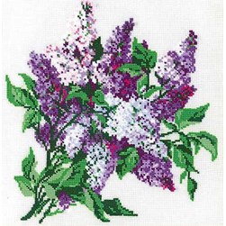 kit Point de croix RIOLIS Lilas dégradés de violet