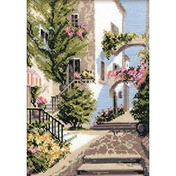 kit Point de croix RIOLIS Ruelle italienne