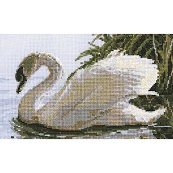 kit Point de croix RIOLIS Le cygne de l'étang