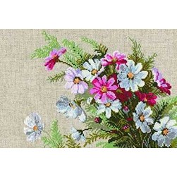 kit Point de croix RIOLIS Merveilles de blanc et rose