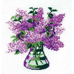 kit Point de croix RIOLIS Vase de lilas
