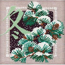 kit Point de croix RIOLIS Plantes chinoises en hiver