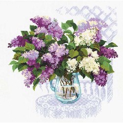 kit Point de croix RIOLIS Le grand bouquet de lilas