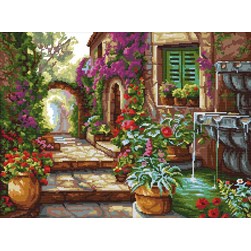 kit Point de croix Rafael Angelot Une petite ruelle provençale