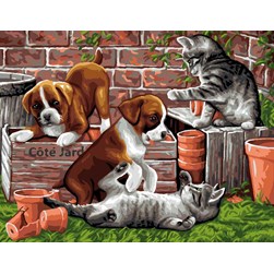 Canevas Rafael Angelot Sacrés petits coquins