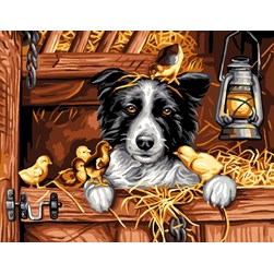 Canevas Rafael Angelot Des copains dans le foin