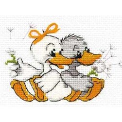 Mini Kit broderie RIOLIS Les joyeuses oies de grand-mère