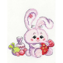 Mini Kit broderie RIOLIS Le lapin aux bonbons