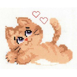 Mini Kit broderie RIOLIS Chaton d'amour