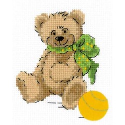 Mini Kit broderie RIOLIS Le ballon jaune de mon ourson