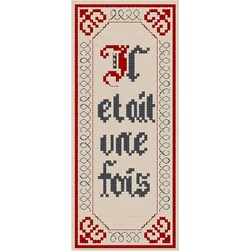 kit Point de croix Anagram Diffusion Ecriture manuscrite-Il était une fois