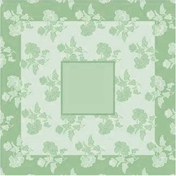 Nappe - Broderie Point de Croix compté DMC Nappe Colombine verte