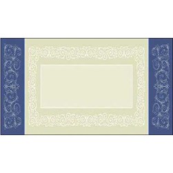 Chemin De Table - Broderie Point de Croix compté DMC Chemin de table arabesque bleue de Noël