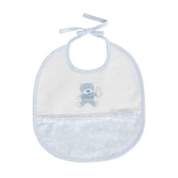 Bavoir à broder DMC Bleu ciel - 6 mois