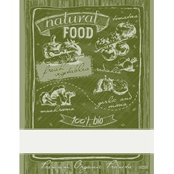 Torchon à broder - Broderie Point de Croix DMC Natural food vert