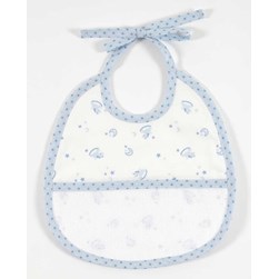 Bavoir à broder DMC étoiles bleues 3 mois