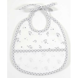 Bavoir à broder DMC étoiles grises 3 mois