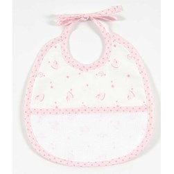 Bavoir à broder DMC étoiles roses 3 mois
