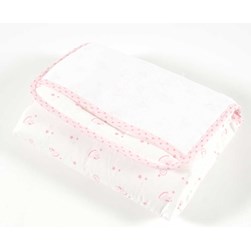 Matelas à langer à broder DMC étoiles roses