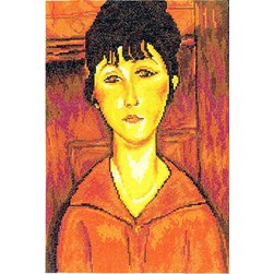 kit Point de croix RTO Dame aux nuances de terre cuite