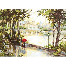 kit Point de croix RTO Un matin pluvieux