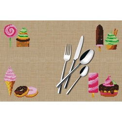 Sets De Table - Broderie Point de Croix compté Luc Création Gourmandises pour le goûter