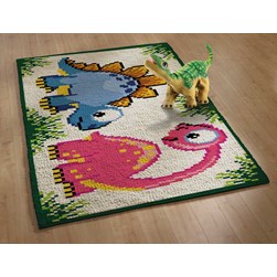 Tapis 100% pure laine Smyrnalaine Les dinosaures des enfants