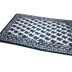 Tapis 100% pure laine Smyrnalaine Manosque noir et blanc
