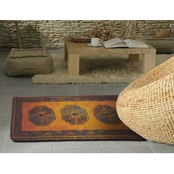 Tapis 100% pure laine Smyrnalaine Afgan d'or
