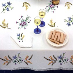 Serviette - Broderie Traditionnelle Luc Création Champs en fête