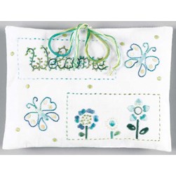 Coussin broderie Traditionnelle DMC Bienvenue du printemps