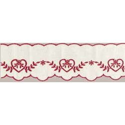 Galon à broder DMC Galon brodé cœurs en coton