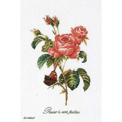 kit Point de croix Thea Gouverneur RosesRedouté sur toile de lin