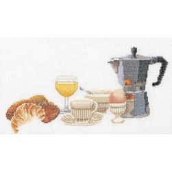 kit Point de croix Thea Gouverneur Petit déjeuner gourmand sur lin